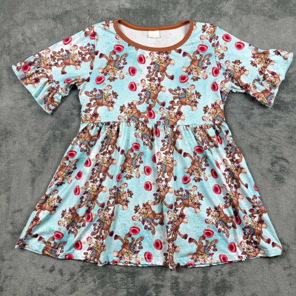Toy Story Girls Ruffle Boutique Style Dress Blue Size 10-12T 5XL